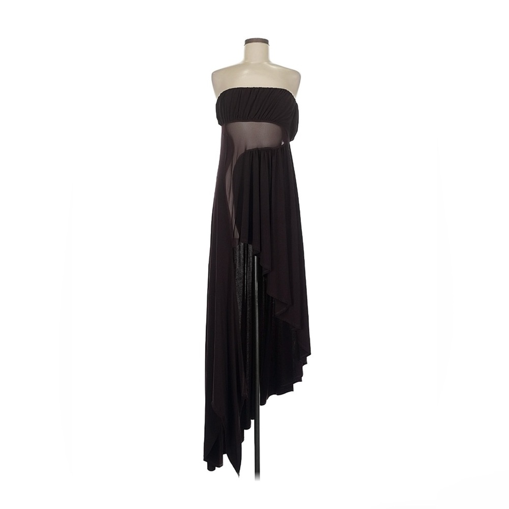 ASOS Black Asymmetrical Strapless Dress